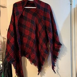 Red and Black Plaid Scarf